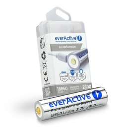 Everactive Akumulatorek 18650 everActive 3,7V Li-ion 2600mAh micro USB z zabezpieczeniem BOX