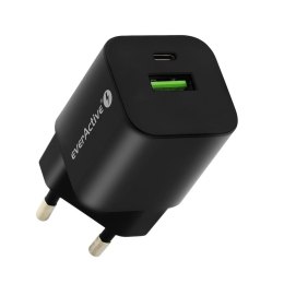 Everactive Ładowarka sieciowa everActive GaN SC-390QB z gniazdem USB QC3.0 oraz USB-C PD PPS 30W