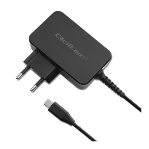 Qoltec Ładowarka sieciowa Qoltec GaN POWER PRO | 1xUSB-C | 30W | 5-20V | 1.5-3A | Czarna