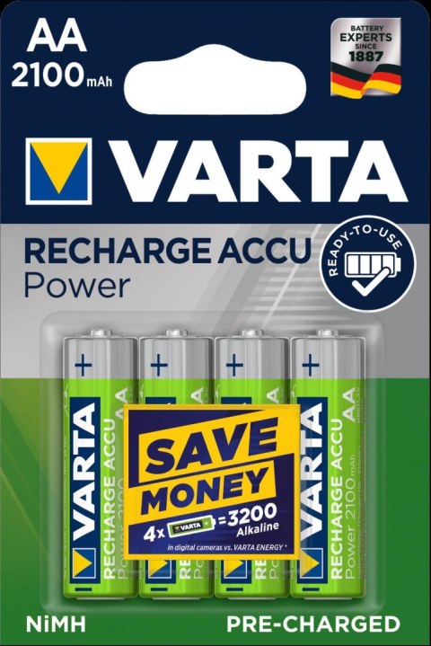 VARTA BATERIE Akumulatorki VARTA Longlife Accu 2100mAh HR06/AA 4szt