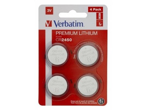 Verbatim Bateria Verbatim CR2450 (4 szt blister)