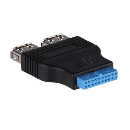 AKYGA Adapter Akyga AK-CA-58 USB 3.0 19-pin (F) - 2x USB 3.0 Typu A (F)