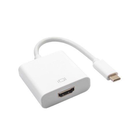 AKYGA Kabel adapter Akyga AK-AD-53 USB C/M - HDMI F 0,15m biały