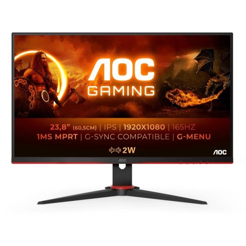 AOC Monitor AOC 23,8" 24G2SPU/BK VGA 2xHDMI DP 4xUSB3.1 głośniki 2x2W - USZ OPAK