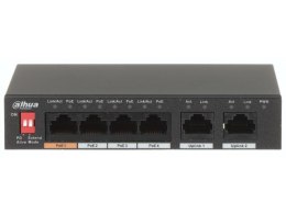 DAHUA Switch niezarządzalny Dahua PFS3006-4ET-60-V2 4x PoE 10/100 PoE, 2xUplink 10/100M