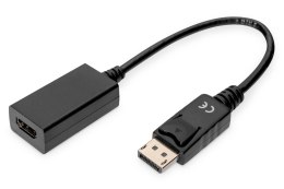 Digitus Kabel adapter DIGITUS DisplayPort, DP-HDMI typA, M/Ż 0,15m