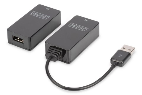 Digitus Przedłużacz/Extender DIGITUS USB 1.1 po skrętce Cat.5e/6 UTP/SFP do 45m, czarny, 20cm