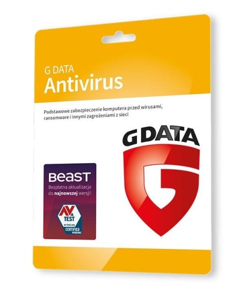 G Data Oprogramowanie GDATA Antivirus 1PC 1rok karta-klucz