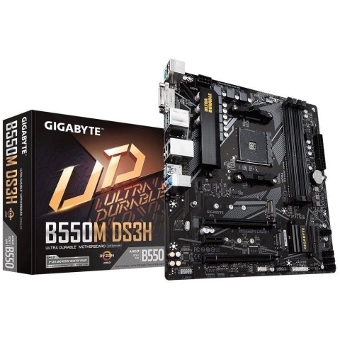 GIGABYTE Płyta Gigabyte B550M DS3H /AMD B550/DDR4/SATA3/M.2/USB3.0/PCIe4.0/AM4/mATX