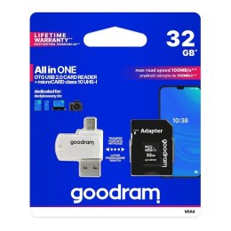 Goodram Karta pamięci microSDHC GOODRAM 32GB M1A4 UHS-I + Adapter