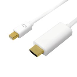 LogiLink Kabel adapter LogiLink CV0122 Mini DisplayPort 1.2 - HDMI, 4K, biały, 1m