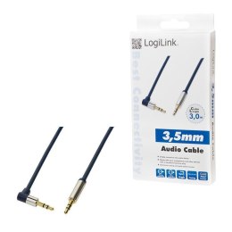 LogiLink Kabel audio stereo LogiLink CA11300 3,5 mm, M/M, 3m, kąt 90°