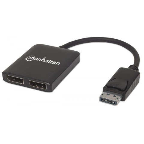 Manhattan Rozdzielacz AV / Splitter Manhattan DisplayPort 1x2 4K*30Hz MST Hub