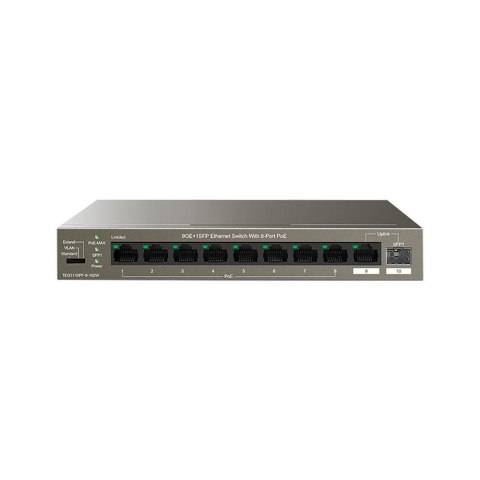 Tenda Switch niezarządzalny Tenda TEG1110PF-8-102W 8-port 1GbE PoE 102W