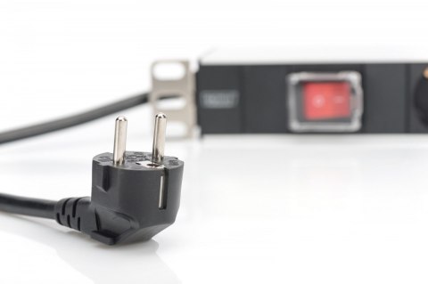 Digitus Listwa zasilająca PDU 19 cali RACK 7xSchuko, 2m 1xSchuko, 16A, wł./wył., aluminiowa