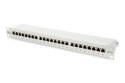 Digitus Patch panel 19" 24 porty, kat.6, S/FTP, 1U, wspornik kablowy, szary (kompletny)