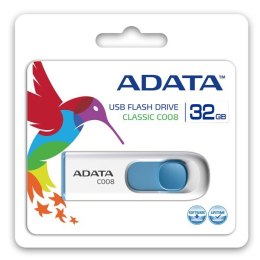 Adata Pendrive DashDrive Classic C008 32GB USB2.0 biało- niebieskie