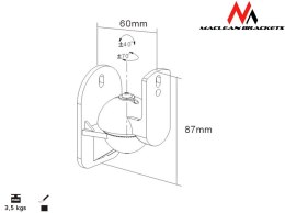 Maclean Uchwyt głośnikowy do kolumn MC-526 komplet 2 szt 3.5kg