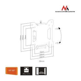 Maclean Uchwyt do telewizora lub monitora 13-27