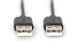 Digitus Kabel połączeniowy USB 2.0 HighSpeed Typ USB A/USB A M/M czarny 1m