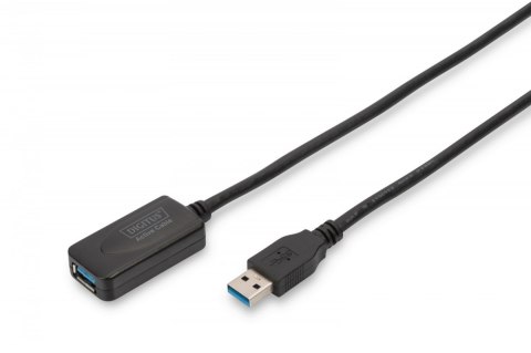 Digitus Kabel przedłużający USB 3.0 SuperSpeed Typ USB A/USB A M/Ż aktywny, czarny 5m