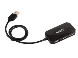 Natec Hub USB 4-porty LOCUST USB 2.0 Czarny