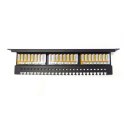 Digitus Patch panel 19" 24 porty, kat.6, U/UTP, 1U, wspornik kablowy, czarny (kompletny)