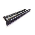 Digitus Patch panel 19" 24 porty, kat.6, U/UTP, 1U, wspornik kablowy, czarny (kompletny)