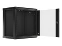 Lanberg Szafa instalacyjna wisząca 19 12U 600X450mm czarna (drzwi szklane)