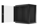 Lanberg Szafa instalacyjna wisząca 19 12U 600X450mm czarna (drzwi szklane)