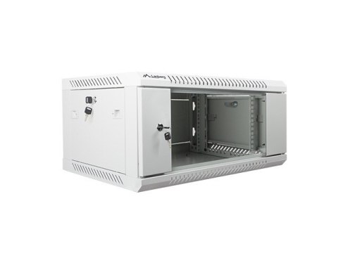 Lanberg Szafa instalacyjna wisząca 19 cali 4U 600X450mm szara (drzwi szklane)