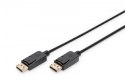 Digitus Kabel połączeniowy DisplayPort z zatrzaskami 4K 60Hz UHD Typ DP/DP M/M czarny 2m