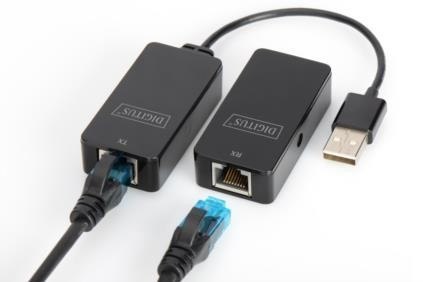 Digitus Przedłużacz/Extender USB 2.0 HighSpeed po skrętce Cat.5e/6 UTP, do 50m