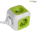 GreenBlue MagicCube poczwórne gniazdko prądowe, 2 wejścia usb 1,4m GB118