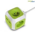 GreenBlue MagicCube poczwórne gniazdko prądowe, 2 wejścia usb 1,4m GB118