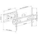 Maclean Uchwyt do telewizora 37-80 cali MC-723 45kg uniwersalny max vesa 600x400 czarny