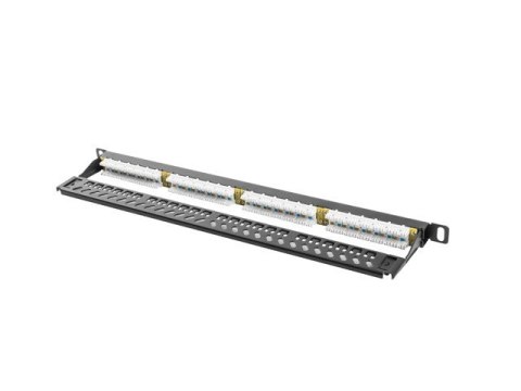 Lanberg Patch Panel 24 Port 0.5U Kat.5E czarny