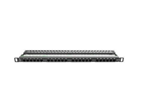 Lanberg Patch Panel 24 Port 0.5U Kat.5E czarny