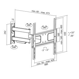 LogiLink Uchwyt ścienny LCD/LED VESA, 32-55', max. 50kg