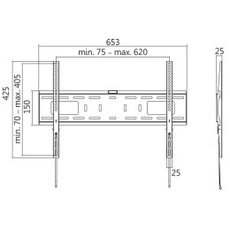 LogiLink Uchwyt ścienny LCD/LED VESA, 37-70', max. 50kg