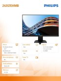 Philips Monitor 23.8 243S7EHMB IPS HDMI Pivot Głośniki