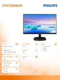 Philips Monitor 27 273V7QDSB IPS DVI HDMI Czarny