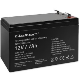 Qoltec Akumulator żelowy | 12V | 7Ah | max.72A | AGM