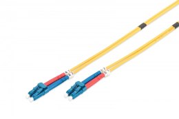 Digitus Patchcord FO SM 09/125 OS2 LC-LC duplex 1m Żółty