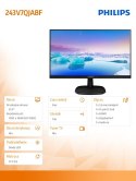 Philips Monitor 23.8 243V7QJABF IPS HDMI DP Głośniki