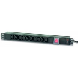 Techly Listwa zasilająca Rack 19 cali do UPS 250V/10A, 10 gniazd, 2m czarna