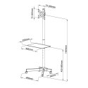 Techly Stojak mobilny LCD/LED 19-37 cali regulowany do 20KG