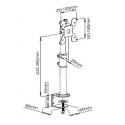 Techly Uchwyt biurkowy LCD/LED 13-30cali pionowy, 15kg, regulowana wysokość