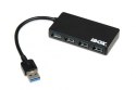 IBOX Hub USB 3.0 4-porty, slim IUH3F56 Czarny