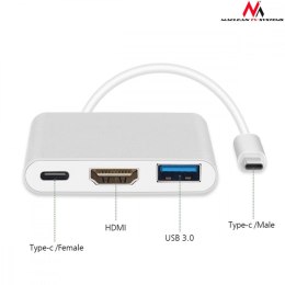 Maclean Adapter USB-C - HDMI / USB 3.0 / USB-C MCTV-840